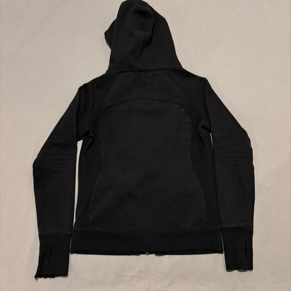 Lululemon Scuba Hoodie Size 8 Black Solid Full Zip Gym Workout Training - Picture 4 of 5